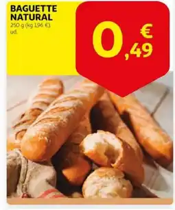 Alcampo supermercado Baguette natural oferta