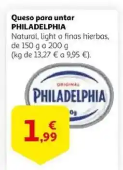 Alcampo supermercado PHILADELPHIA Queso para untar oferta