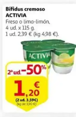 Alcampo supermercado ACTIVIA Bífidus cremoso oferta