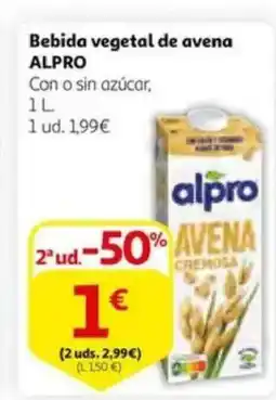 Alcampo supermercado ALPRO Bebida vegetal de avena oferta