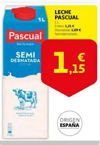 Alcampo supermercado PASCUAL DESNATADA LECHE oferta