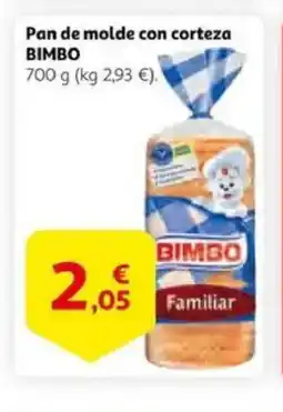 Alcampo supermercado BIMBO Pan de molde con corteza oferta