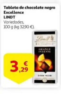 Alcampo supermercado LINDT Tableta de chocolate negro Excellence oferta
