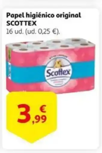Alcampo supermercado SCOTTEX Papel higiénico original oferta