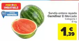 Carrefour Sandía entera rayada oferta