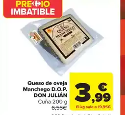 Carrefour DON JULIÁN Queso de oveja Manchego D.O.P. oferta