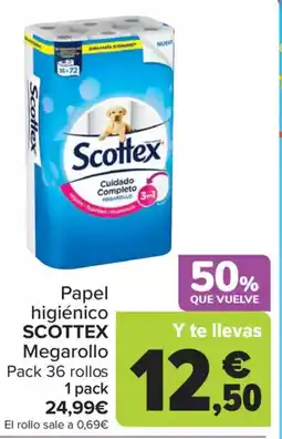 Carrefour SCOTTEX Papel higiénico oferta