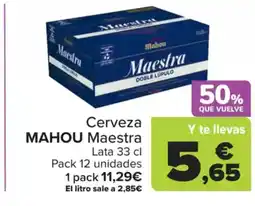 Carrefour MAHOU Cerveza Maestra oferta