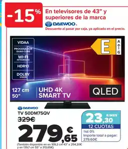 Carrefour DAEWOO TV 50DM75QV oferta