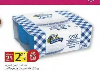 Supermercados Charter La Fageda Logurt Grec Natural 4x125g oferta