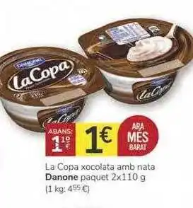 Supermercados Charter Danone La Copa Xocolata Amb Nata 2x110g oferta