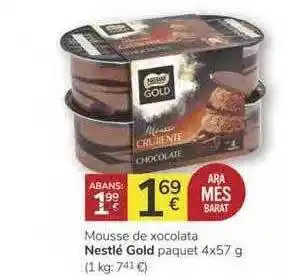 Supermercados Charter Nestlé Gold Mousse de xocolata 4x57g oferta
