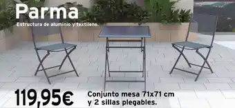 Cadena88 Conjunto mesa y 2 sillas plegables oferta