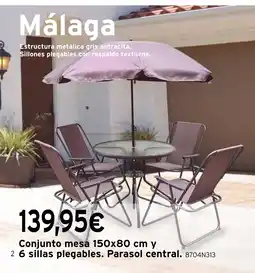 Cadena88 Conjunto mesa 6 sillas plegables oferta
