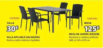JYSK Silla Apilabale Haldbjerc / Mesa De Jardín Jersore oferta