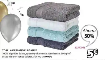 JYSK Toalla De Mano Elegance oferta
