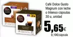 FROIZ Dolce gusto - café magnum con leche o intenso capsulas oferta