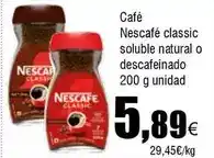 FROIZ Nescafé - café classic soluble natural o descafeinado oferta