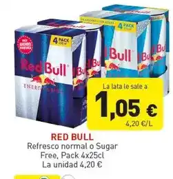 Hiperber Red bull - refresco normal o sugar free oferta