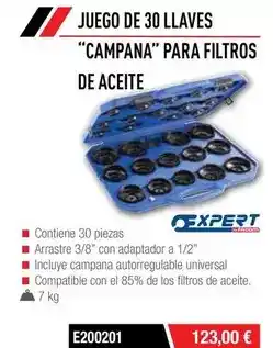 Ferri Campana - juego de 30 llaves campana para filtros de aceite oferta
