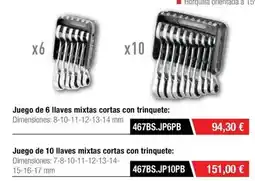 Ferri Juego de 6 llaves mixtas cortas oferta