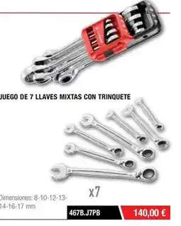 Ferri Juego de 7 llaves mixtas con trinquete oferta