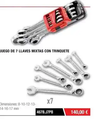 Ferri Juego de 7 llaves mixtas con trinquete oferta
