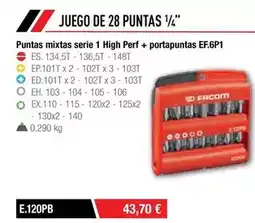 Ferri Juego de 28 puntas 1/4 oferta