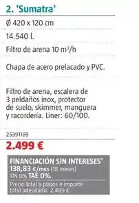 Bauhaus Piscinas de acero enterradas 'sumatra' oferta