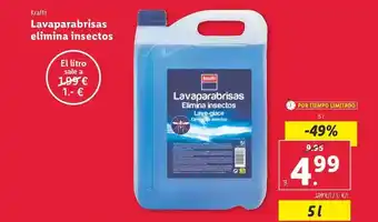 Lidl Krafft - lavaparabrisas elimima insectosa oferta