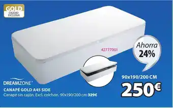 JYSK Dreamzone Canapé Gold A45 Side oferta