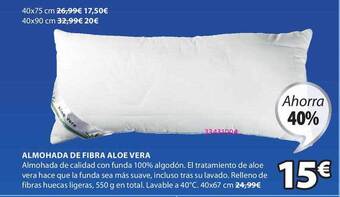 JYSK Almohada De Fibra Aloe Vera oferta