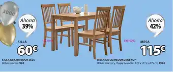JYSK Silla De Comedor Jels / Mesa De Comedor Jegerup oferta