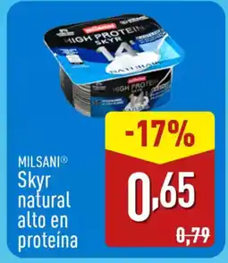 ALDI MILSANI Skyr natural alto en proteína oferta