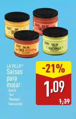 ALDI LA VILLA Salsas para mojar oferta