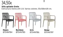 Cadena88 Silla apilable Greta oferta