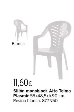 Cadena88 Sillón monoblock Alto Telma Plasmir oferta