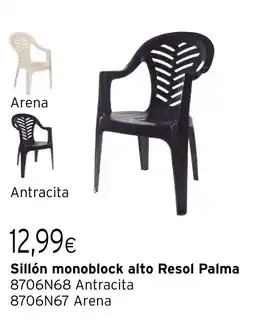 Cadena88 Sillón monoblock alto Resol Palma oferta