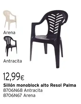 Cadena88 Sillón monoblock alto Resol Palma oferta