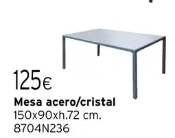 Cadena88 Mesa acero/cristal oferta
