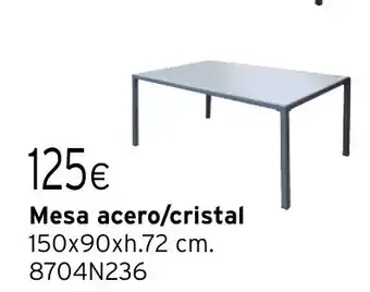 Cadena88 Mesa acero/cristal oferta