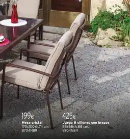 Cadena88 Juego 6 sillones con brazos oferta