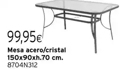 Cadena88 Mesa acero/cristal oferta