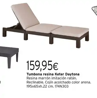 Cadena88 Tumbona resina Keter Jaipur Daytona oferta