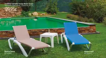 Cadena88 Tumbona apilable resina Resol Acqua oferta