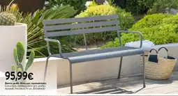 Cadena88 Banco jardín Wisa con reposabrazos oferta