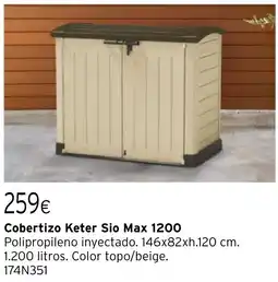Cadena88 Cobertizo Keter Sio Max 1200 oferta