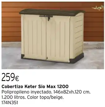 Cadena88 Cobertizo Keter Sio Max 1200 oferta