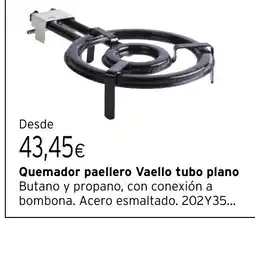 Cadena88 Quemador paellero Vaello tubo plano oferta