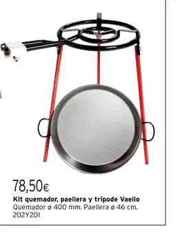 Cadena88 Kit quemador, paellera y trípode Vaello oferta